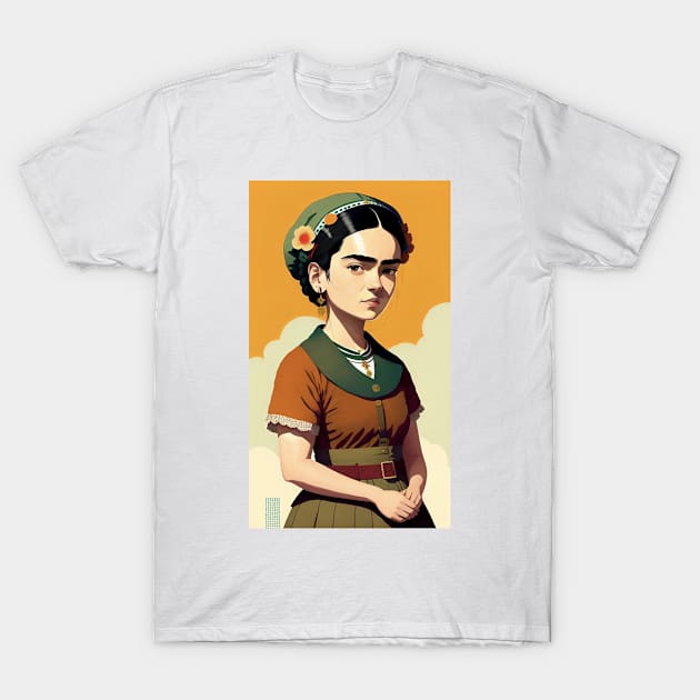 Exploring Frida's Youth: Childhood Illustration T-Shirt by FridaBubble